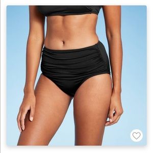 Women’s Shirred High Coverage High Waist Bikini Bottom - Kona Sol